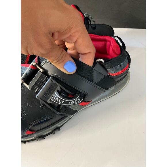 Fendi Roma Air Sole Trekking Sandals Black Red Gray Size 42 Italy main image 8